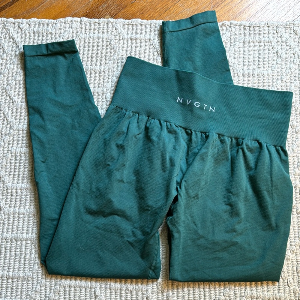 NVGTN Solid Seamless Leggings Green Size S